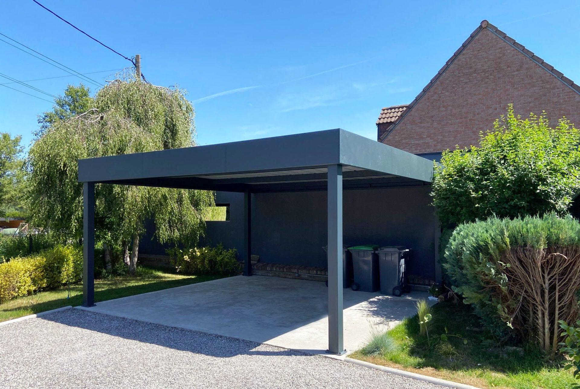 Carport en aluminium réalisé à Louviers 27400