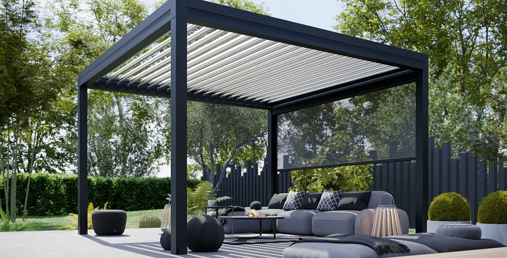 Pergola lames orientables bioclimatique fermetures ventoises ed2