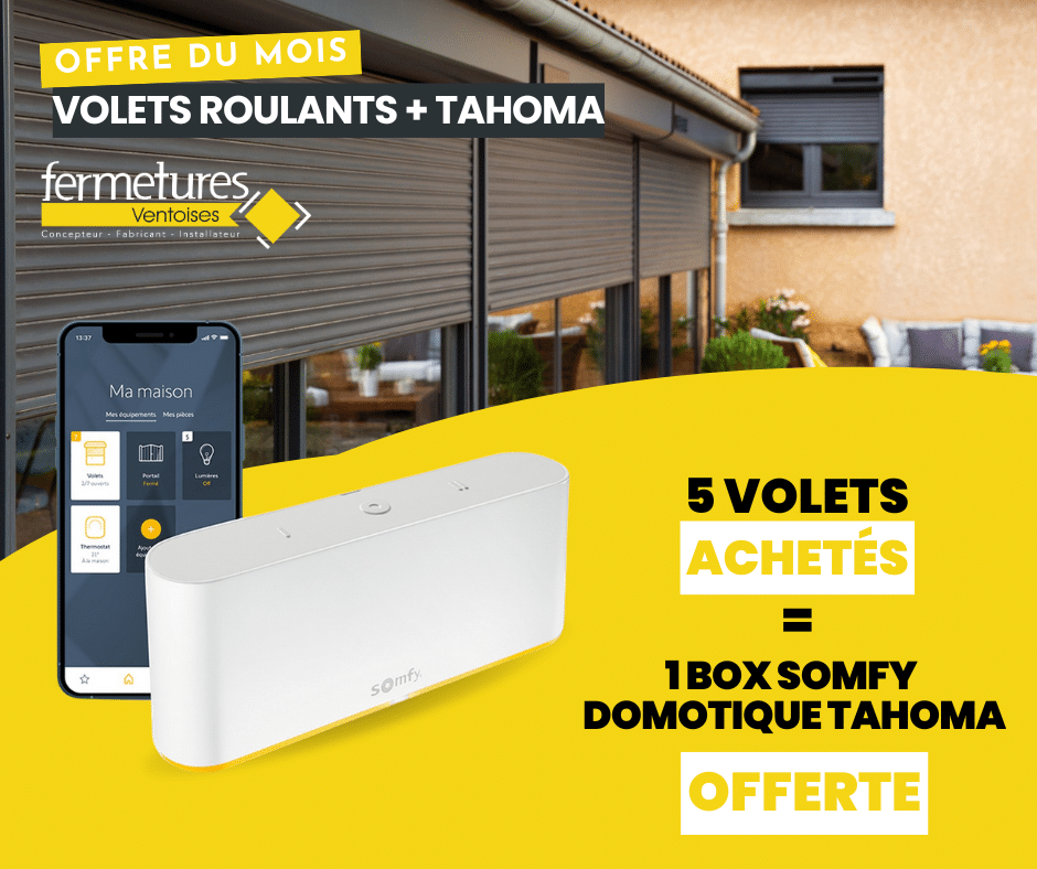 Offre volets roulant box domotique Tahoma SOMFY