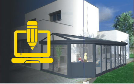 Plan 3D veranda evreux