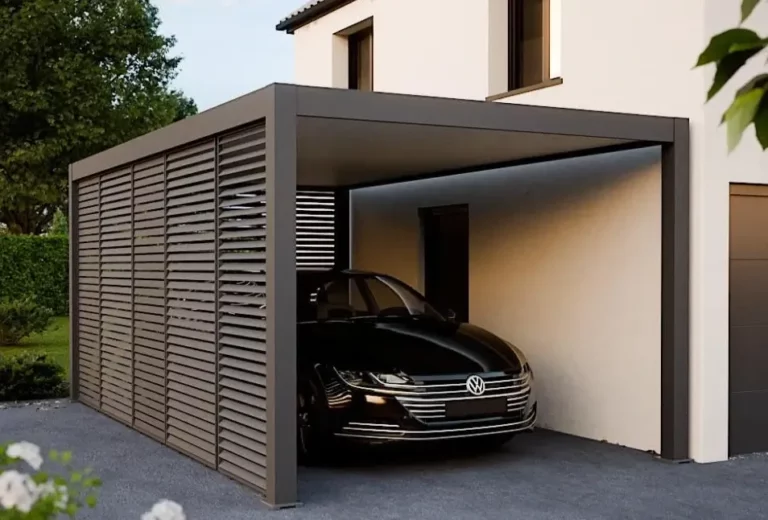 carport adossé en aluminium