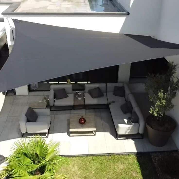 voile d'ombrage sur terrasse