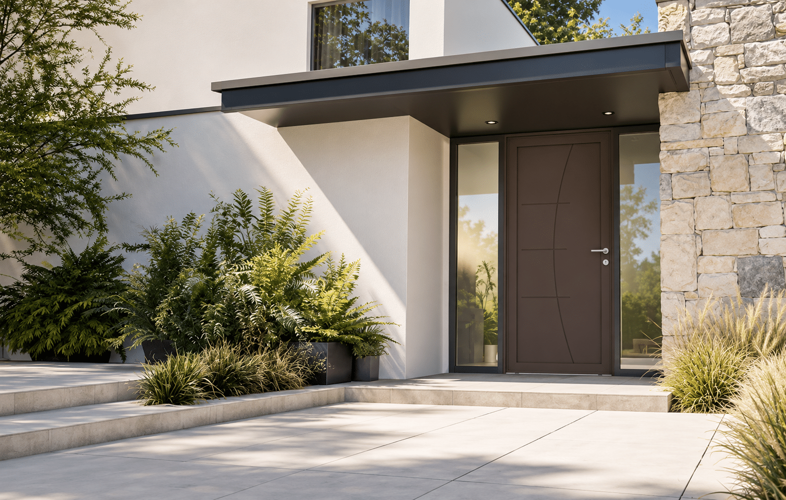 porte mixte bois alu